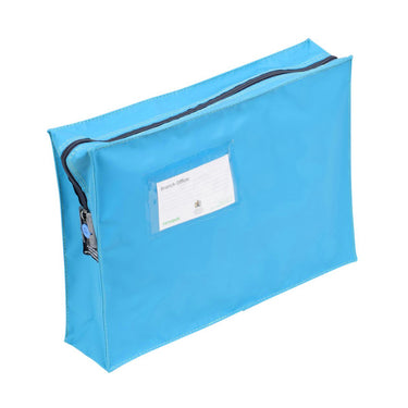 Mail Bag with Gusset ZG1 Light Blue Button